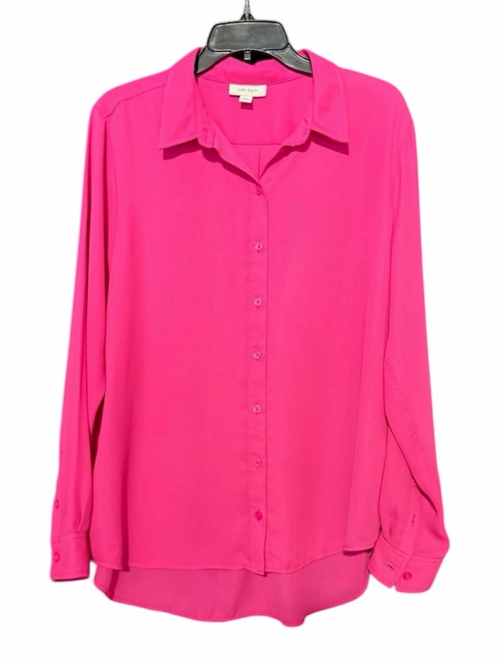 Vibrant Pink Women's Button-Down Shirt